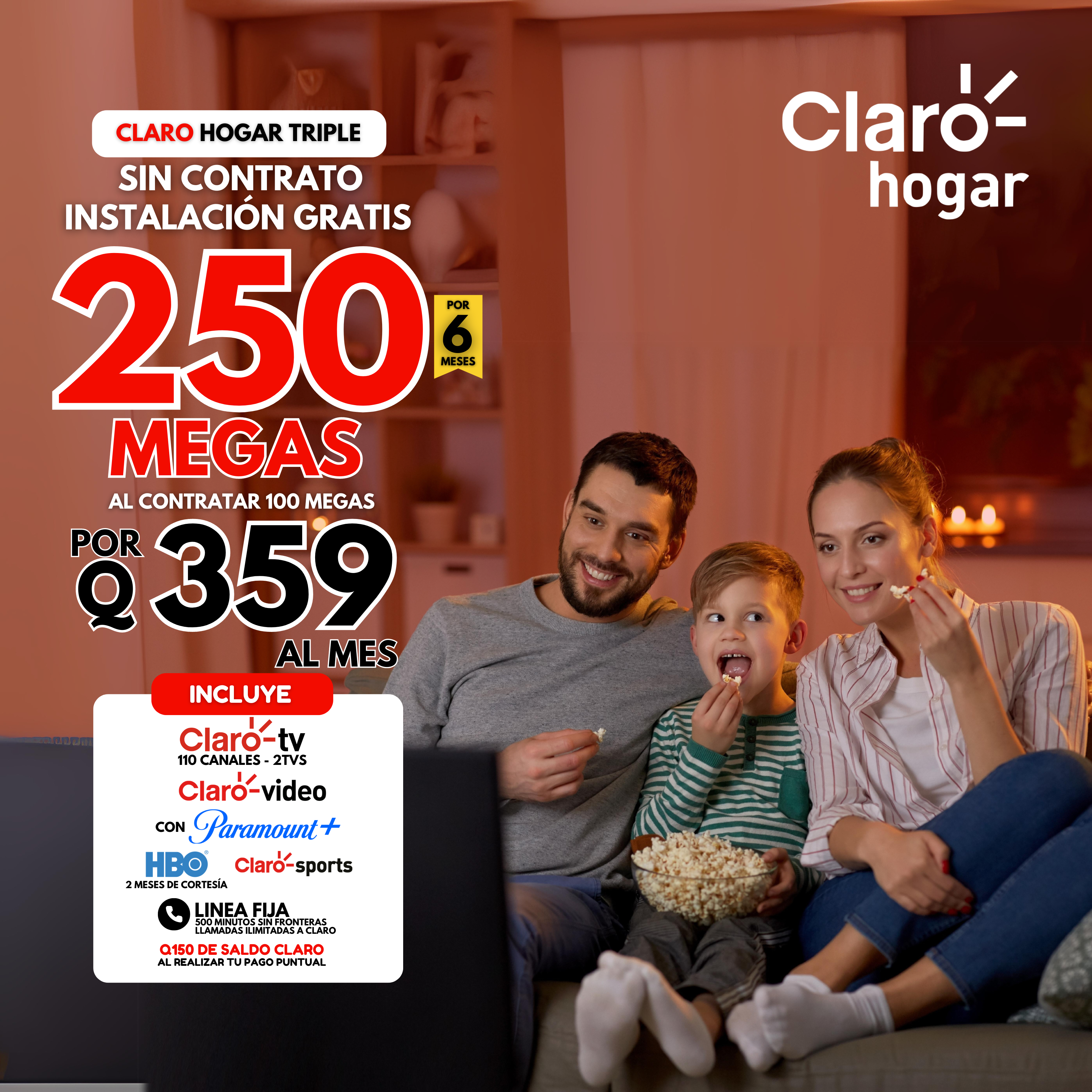 Claro Hogar Triple 100 Mbps